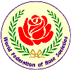 World Federation of Roses Societies logo.